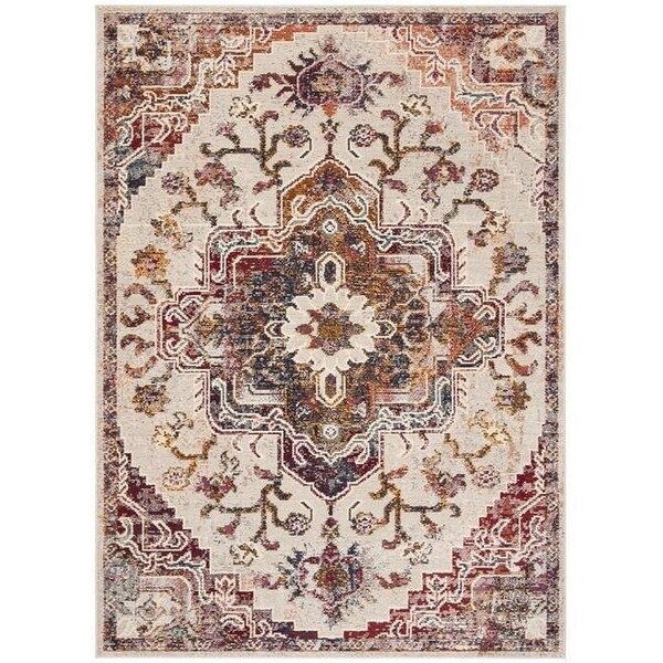 Safavieh 4 x 6 ft. Crystal Rectangle Power-Loomed Rug Light Blue & Burgundy - CRS501F-4