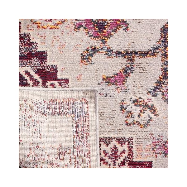 Safavieh 4 x 6 ft. Crystal Rectangle Power-Loomed Rug Light Blue & Burgundy - CRS501F-4