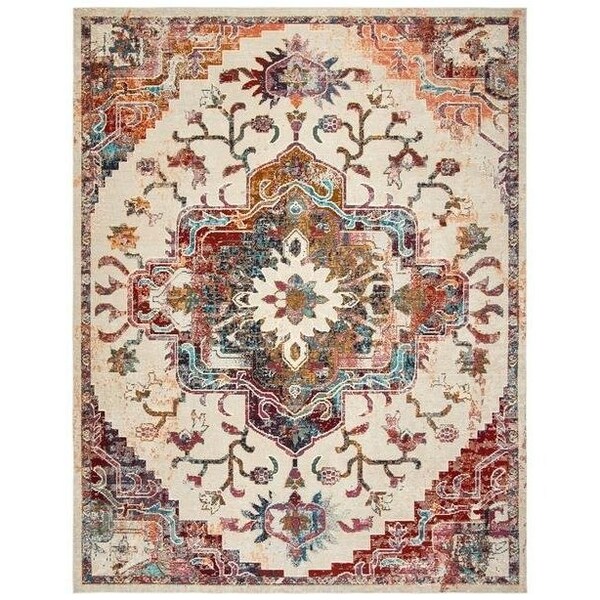 Safavieh 4 x 6 ft. Crystal Rectangle Power-Loomed Rug Light Blue & Burgundy - CRS501F-4