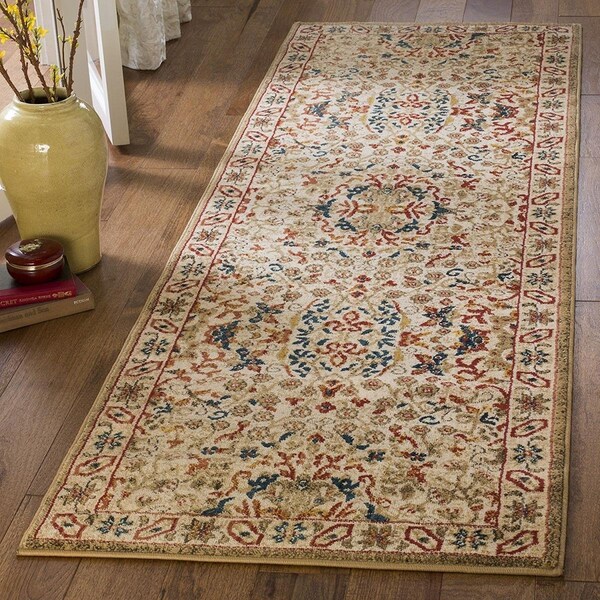 Safavieh 2 ft.-6 in. x 8 ft. Kashan Power Loomed Runner Area RugIvory & Ivory - KSN301C-28