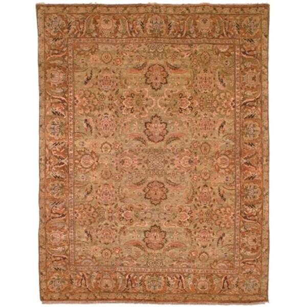 Safavieh Old World 8 ft. x 10 ft. Hand Knotted Large Rectangle Rug - Light Green-Gold - OW115C-8