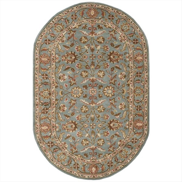 Safavieh 5 ft. x 8 ft. Oval- Traditional Heritage Blue And Blue Hand Tufted Rug - HG969A-5OV