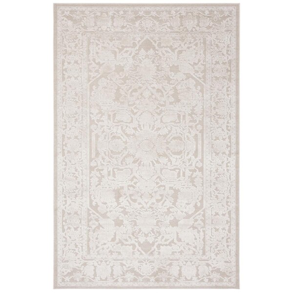 Safavieh 4 x 6 ft. Reflection Collection Traditional Rectangle Power Loomed Rug; Creme & Ivory - RFT665D-4