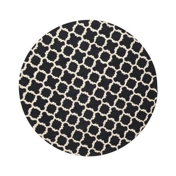Safavieh Cambridge Hand Tufted Runner Rug- Black - Ivory- 2 ft. 6 in. x 6 ft. - CAM130E-26