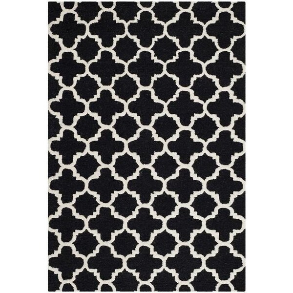 Safavieh Cambridge Hand Tufted Runner Rug- Black - Ivory- 2 ft. 6 in. x 6 ft. - CAM130E-26