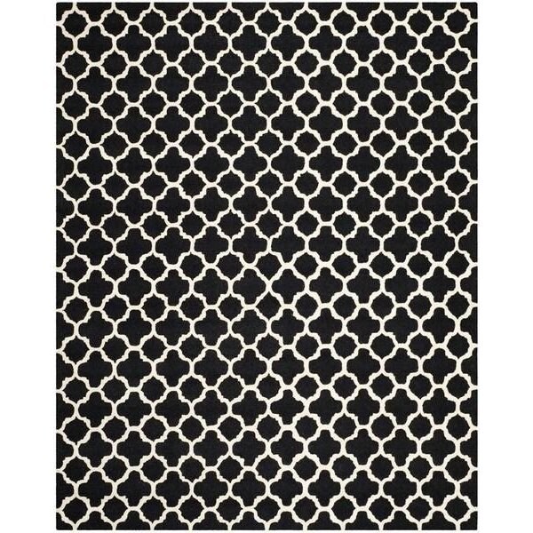Safavieh Cambridge Hand Tufted Runner Rug- Black - Ivory- 2 ft. 6 in. x 6 ft. - CAM130E-26