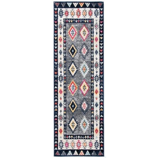 Safavieh Adirondack Global Rectangular Area RugGrey & Ivory 6 x 9 ft. - ADR270F-6