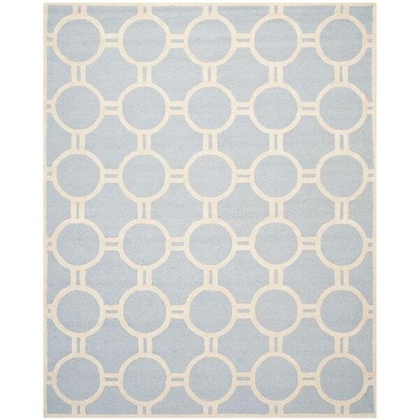 Safavieh Cambridge Hand Tufted Runner Rug- Light Blue - Ivory- 2 ft. 6 in. x 4 ft. - CAM145A-24