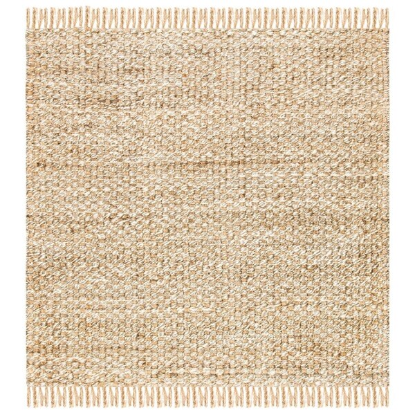 Safavieh 6 x 6 ft. Natural Fiber Flat Weave Square Area Rug Natural & Grey - NF868B-6SQ