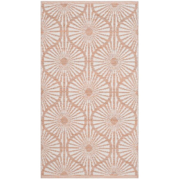 Safavieh Montauk Runner Rug, Orange and Ivory - 2 ft.-3 in. x 7 ft. - MTK606D-27