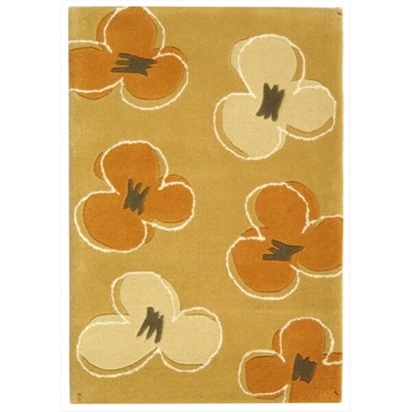Safavieh 2 ft. 6 in. x 12 ft. Runner Contemporary Soho Gold Hand Tufted Rug - SOH302A-212