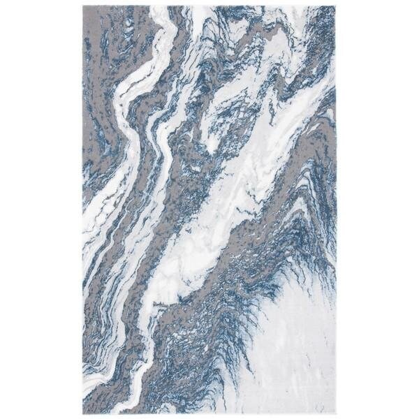 Safavieh Rectangle Craft Contemporary Area Rug, Blue & Grey - 2 ft. -7 in. x 5 ft. - CFT844M-3
