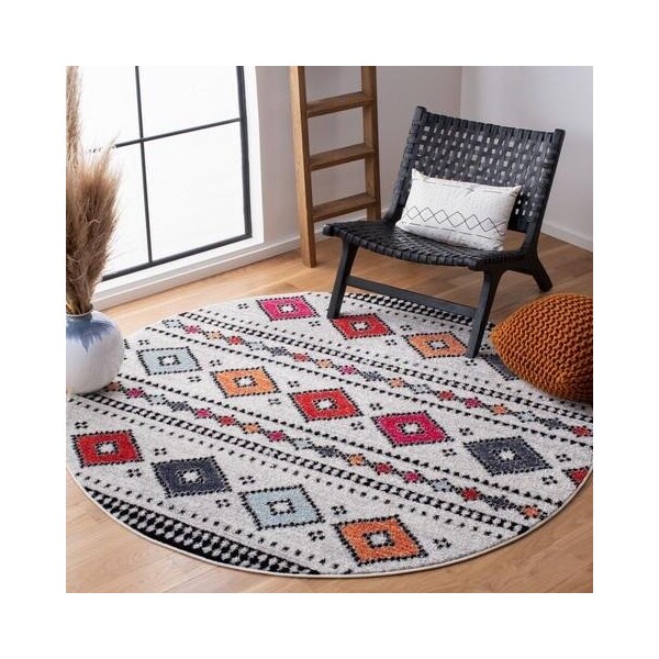 Safavieh Rectangular Adirondack Contemporary Area Rug, Light Grey & Black - 4 x 6 ft. - ADR279F-4