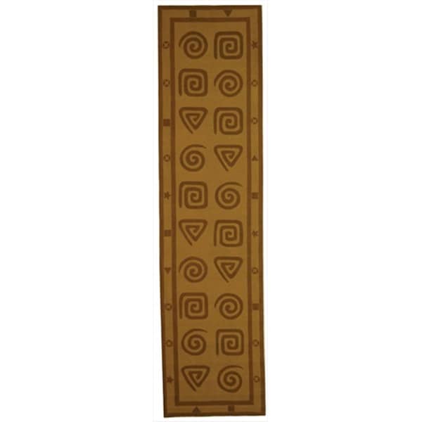 Safavieh 5 ft. - 3 in. x 8 ft. - 3 in. Medium Rectangle- Transitional Chelsea Beige Hand Hooked Rug - HK211A-5