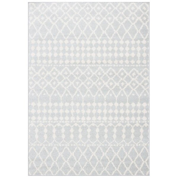 Safavieh 4 x 6 ft. Mercer 400 Contemporary Rectangle Power Loomed Rug Light Gray & Cream - MRE414E-4