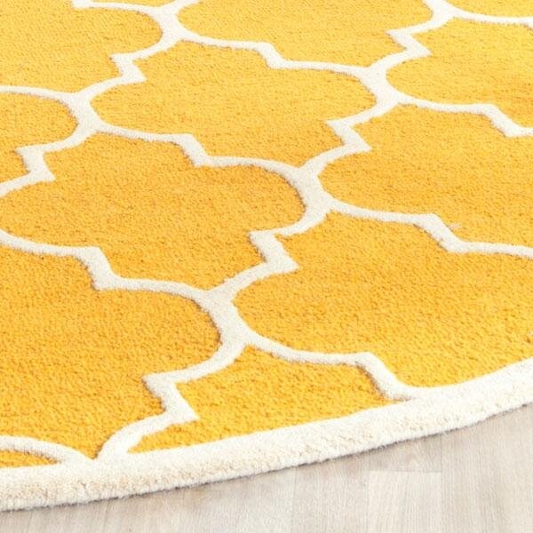 Safavieh Cambridge Hand Tufted Runner Rug- Gold - Ivory- 2 ft. 6 in. x 6 ft. - CAM134Q-26