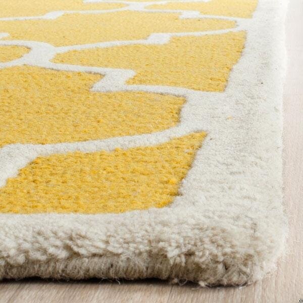 Safavieh Cambridge Hand Tufted Runner Rug- Gold - Ivory- 2 ft. 6 in. x 6 ft. - CAM134Q-26