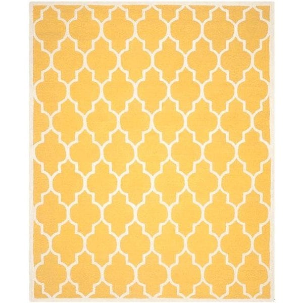 Safavieh Cambridge Hand Tufted Runner Rug- Gold - Ivory- 2 ft. 6 in. x 6 ft. - CAM134Q-26