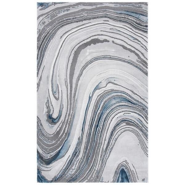 Safavieh Craft Contemporary Rectangle Area RugBlue & Grey 2 ft.7 in. x 5 ft. - CFT845M-3