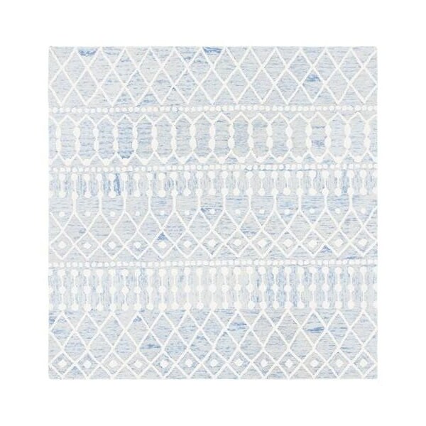 Safavieh Blossom Hand Tufted Runner Area RugBlue & Ivory 2 ft.3 in. x 8 ft. - BLM115M-28
