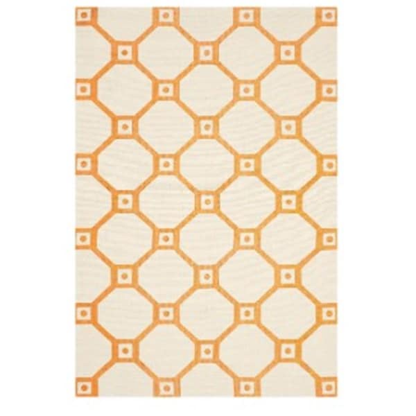 Safavieh 3 x 5 ft. Cedar Brook Rectangle Hand-Loomed Rug Ivory & Orange - CDR101P-3
