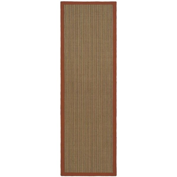 Safavieh Natural Fiber Power Loomed Runner Rug- Rust - Rust- 2 ft. 6 in. x 4 ft. - NF442B-24
