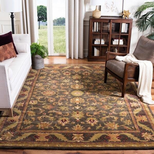Safavieh 2 ft.-3 in. x 8 ft. Runner Traditional Antiquity- Charcoal Hand Tufted Rug - AT52K-28