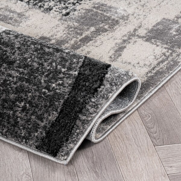 World Rug Gallery Contemporary Abstract Circle Design Soft Area Rug 10' x 14' Cream - 307CREAM10X14