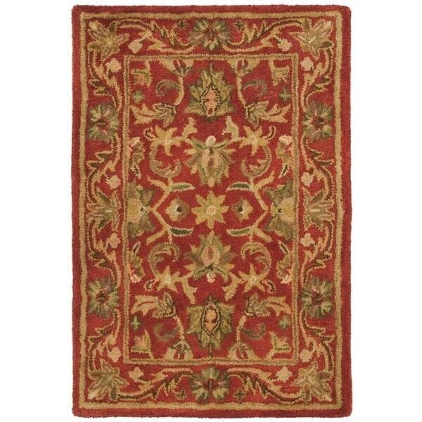 Safavieh 2 ft.-3 in. x 8 ft. Runner Traditional Antiquity- Red and Red Hand Tufted Rug - AT52E-28