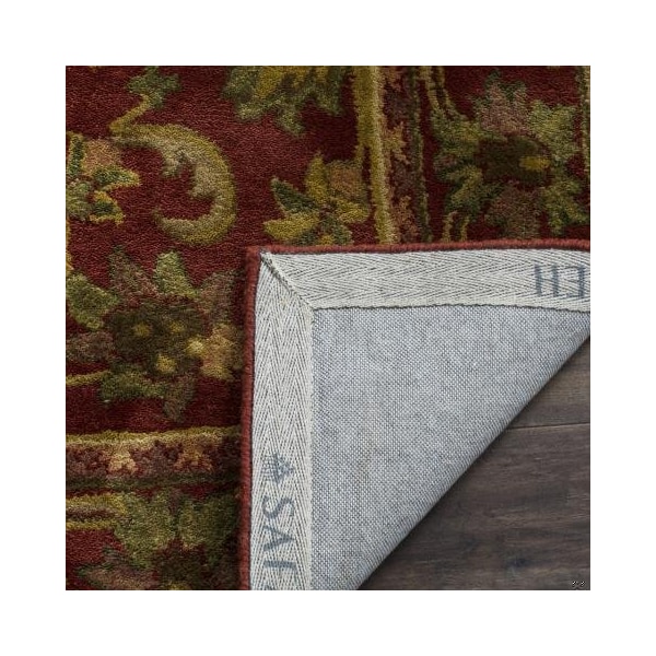 Safavieh 2 ft.-3 in. x 8 ft. Runner Traditional Antiquity- Red and Red Hand Tufted Rug - AT52E-28