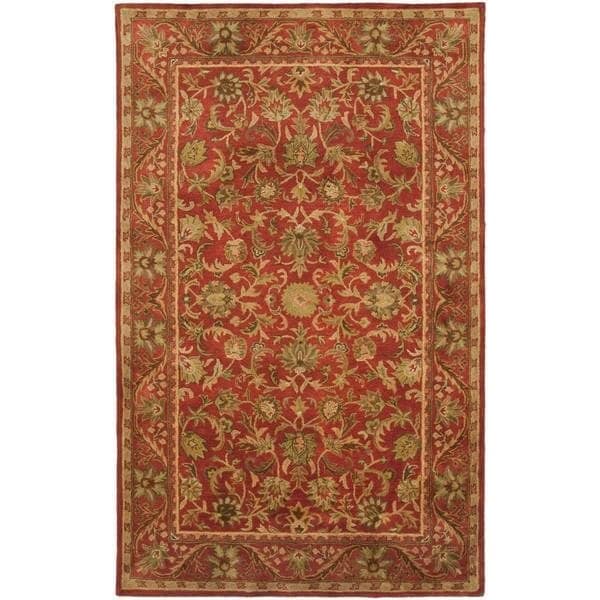 Safavieh 2 ft.-3 in. x 8 ft. Runner Traditional Antiquity- Red and Red Hand Tufted Rug - AT52E-28