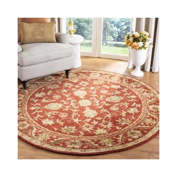 Safavieh 2 ft.-3 in. x 8 ft. Runner Traditional Antiquity- Red and Red Hand Tufted Rug - AT52E-28