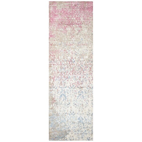 Safavieh Expression Hand Tufted Runner Area RugIvory & Blue 2 ft.-6 in. x 8 ft. - EXP477M-28