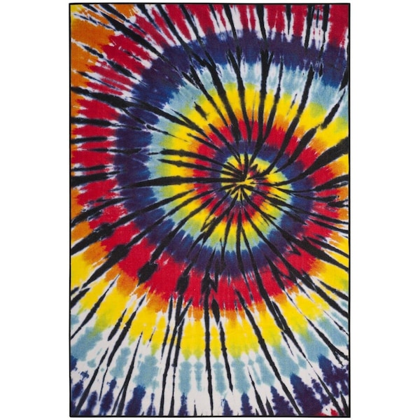 Safavieh Paint Brush Small Rectangle Area Rug, Fuchsia and Yellow - 4 x 6 ft. - PTB127A-4