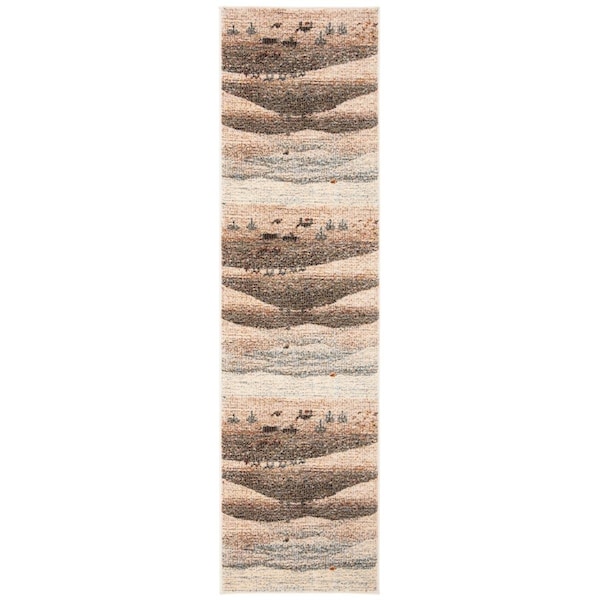 Safavieh 2 ft. 3 in. x 8 ft. Gabbeh 500 Power-Loomed Rectangle Rug Cream & Olive - GAB547A-28