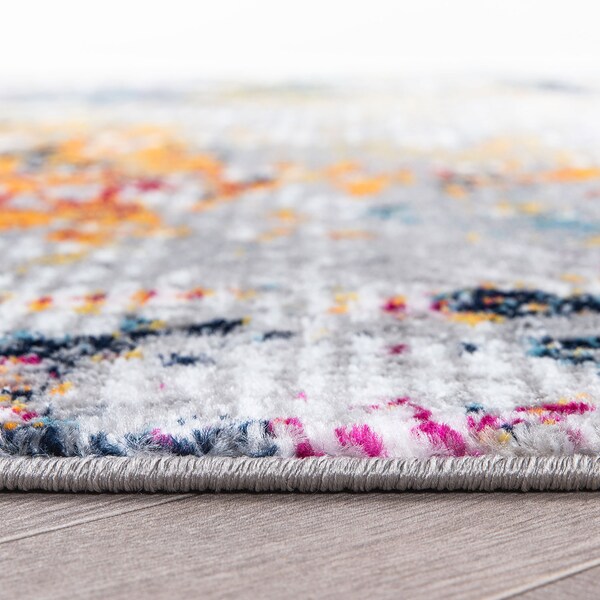 World Rug Gallery Modern Abstract Whispers Area Rug 5' X 7' Multi - 936MULTI5X7
