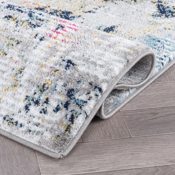 World Rug Gallery Modern Abstract Whispers Area Rug 5' X 7' Multi - 936MULTI5X7