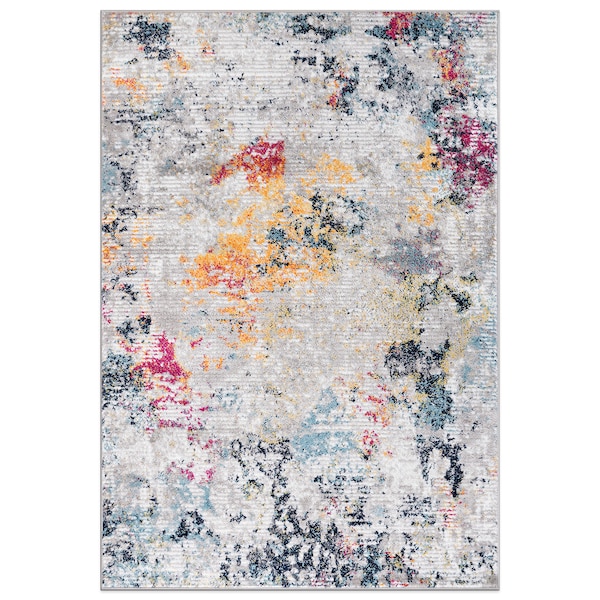 World Rug Gallery Modern Abstract Whispers Area Rug 5' X 7' Multi - 936MULTI5X7
