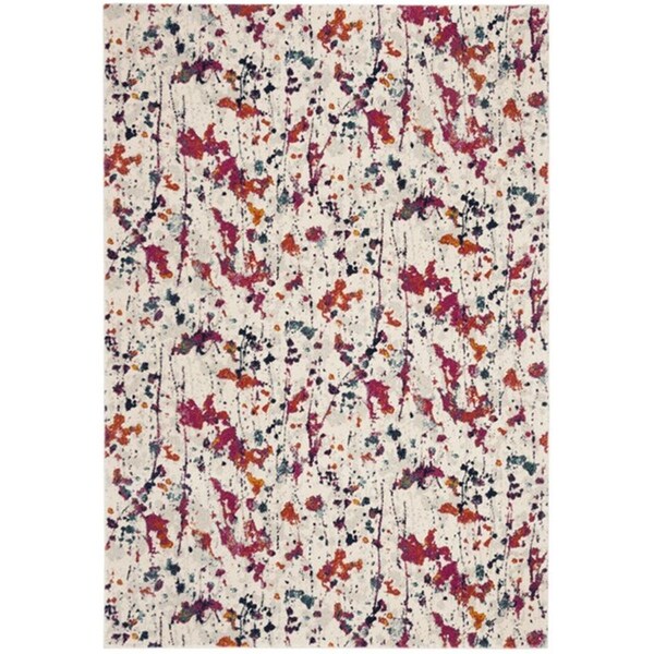 Safavieh 4 x 6 ft. Evoke Rectangle Power Loomed Rug Ivory & Red - EVK284Q-4