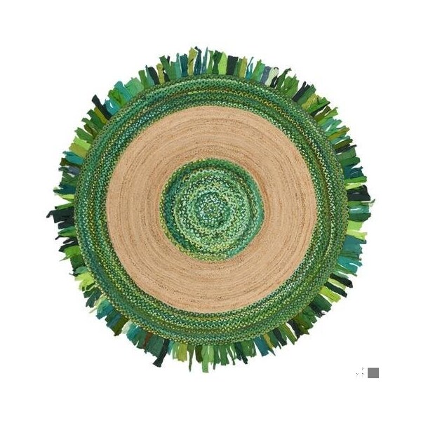Safavieh Cape Cod Coastal Round Hand Woven RugsGreen & Natural 3 x 3 ft. - CAP701Y-3R