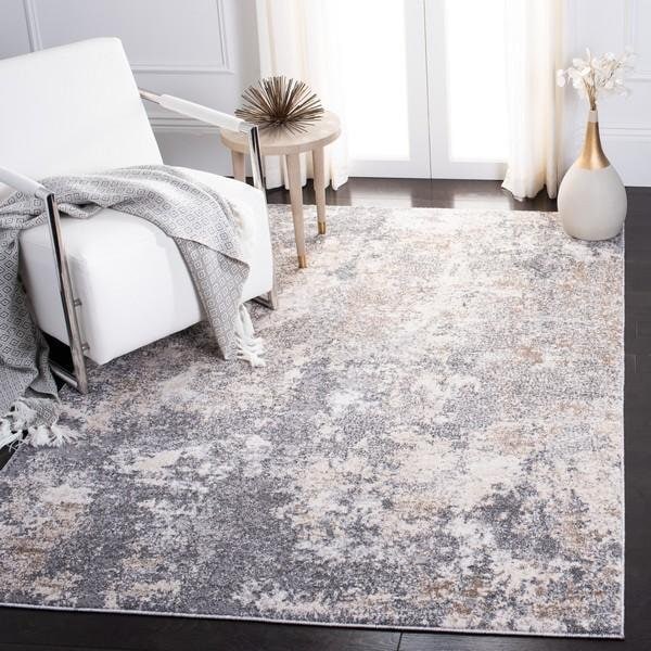 Safavieh 8 x 10 ft. Aston 700 Rectanglar Modern Contemporary Rug Light Grey & Grey - ASN710F-8