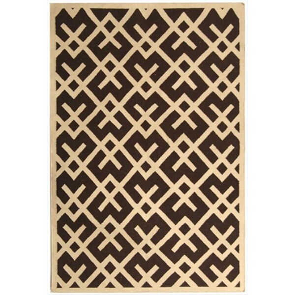 Safavieh 10 Ft. X 14 Ft. Large Rectangle Contemporary Dhurries- Chocolate And Ivory- Flatweave Rug - DHU552C-10