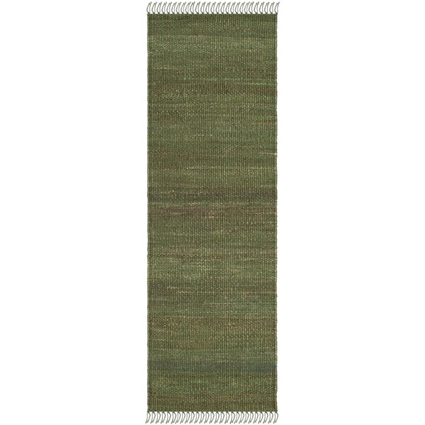 Safavieh Natural Fiber Hand Woven Runner RugGreen 2 ft.-6 in. x 8 ft. - NF368G-28