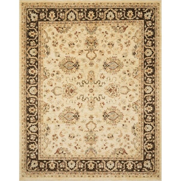 Loloi 4 ft. x 6 ft. Majestic Rectangular Shape Hand Knotted Area Rug- Ivory and Mocha - MAJEMM-06IVMC4060
