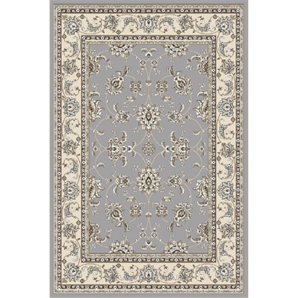 Radici Usa Inc Radici 1780-0031-GREY Pisa Rectangular Grey Traditional Turkey Area Rug; 5 ft. 3 in. W x 7 ft. 3 in. H - 1780/0031/GREY