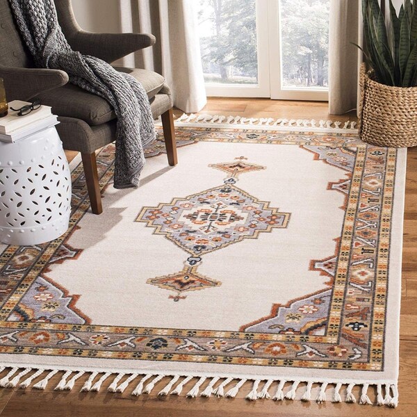 Safavieh 5 ft. x 7 ft. 3 in. Farmhouse 800 Rectangle Rug Gray & Cream - FMH830F-5