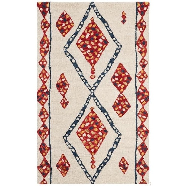 Safavieh 5 x 8 ft. Aspen Hand Tufted Medium Rectangle Area RugIvory & Multi - APN702A-5