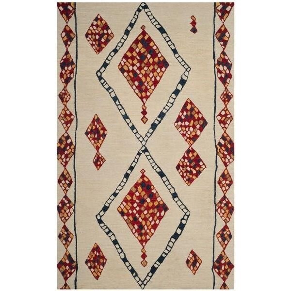 Safavieh 5 x 8 ft. Aspen Hand Tufted Medium Rectangle Area RugIvory & Multi - APN702A-5