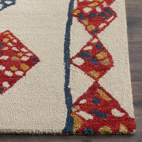 Safavieh 5 x 8 ft. Aspen Hand Tufted Medium Rectangle Area RugIvory & Multi - APN702A-5
