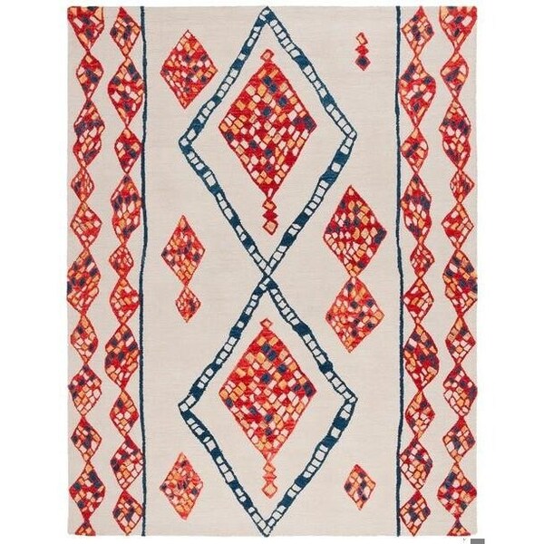 Safavieh 5 x 8 ft. Aspen Hand Tufted Medium Rectangle Area RugIvory & Multi - APN702A-5